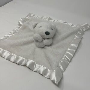 Carter’s White Polar Teddy Bear Security Blanket Lovey Nunu Plush Baby Toy